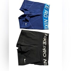 Nike Women’s Pro Shorts - Blue and Black